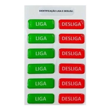 Imagem de Etiquetas Resinadas Identificação Misturador Liga E Desliga - Resitank