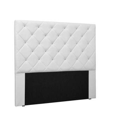 Imagem de Cabeceira Tania Cama Box Casal 140 Cm Corino Branco