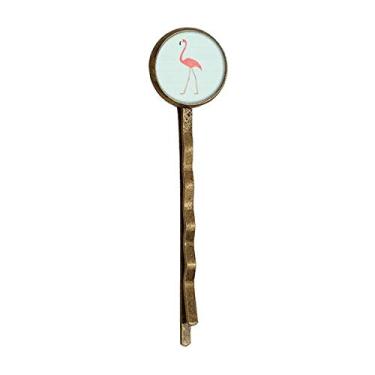 Imagem de Andando Flamingo Padrão Art Déco Presente Moda Retrô Metal Cabelos Grampo Cabeça
