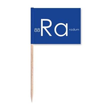 Imagem de Elementos Químicos Mesa Period Alcalina Terra Metal Radium Ra Bandeiras de Palito Marcador Topper Decoração de Festa