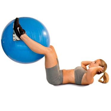 Imagem de Bola de Ginástica Acte Sports - 65 cm com bomba de Ar - Azul 