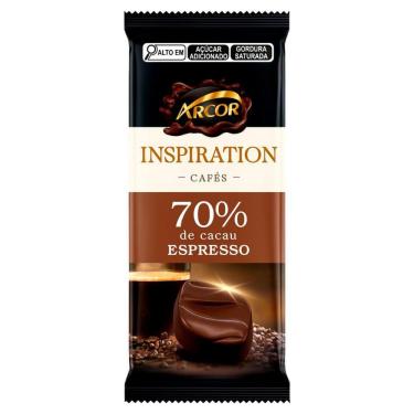 Imagem de Chocolate Arcor Inspiration Cafés 70% de Cacau Espresso 80g