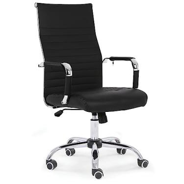 Imagem de Cadeira de Escritório Chicago Presidente Giratória Com Encosto Prolongado e Função Relax Preta - MOOB