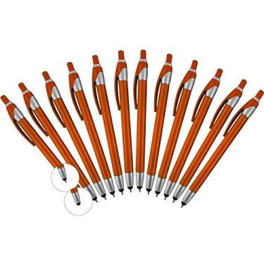 Imagem de Stylus com caneta esferográfica (pacote com 5) para iPad Mini, iPad 2/3, novo iPad, iPhone 5 4S 4 3GS, iPod Touch, Motorola Xoom, Xyboard, Droid, Samsung Galaxy S IV / S4, Galaxy S III/S3 GT-I9300, Asus Eee Pad Transformer, Asus Memo, Asus Padfon, Acer Iconia, ViewSo (laranja)