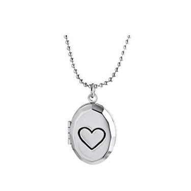 Imagem de YTIYT Colar de urna Colar de Cinzas Oval Photo Frame Pingente Pode Abrir Cinzas Pingente, Aço inoxidável, não conhecido