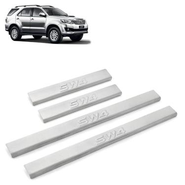 Imagem de Soleira Inox Cromada Alto Relevo Hilux SW4 2008 | Brasikar