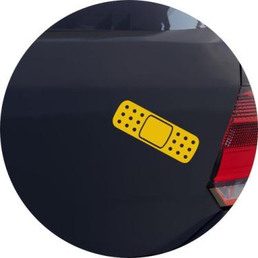 Imagem de Adesivo de Carro Band Aid Curativo - Cor Amarelo - Melhor Adesivo, Ama