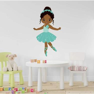 Imagem de Adesivo De Parede Bailarina Roupa Verde Tiffany - Lojinha Da Luc Adesi