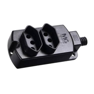 Imagem de Tomada Barra-Dupla 20a 2p+T Preto Margirius, Preto