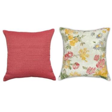 Imagem de Kit Capas de Almofadas Decorativas 45 x 45 Florais Estampadas - MILLEN