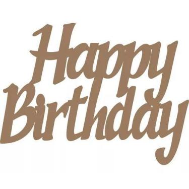 Imagem de Palavra Happy Birthday Mdf Letreiro Festa 60x45 Cm - Loja Dinka
