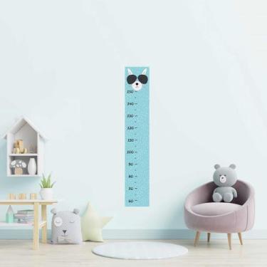 Imagem de Régua Adesiva Infantil Coelho Azul N09228 20x115cm - Adesivo BR