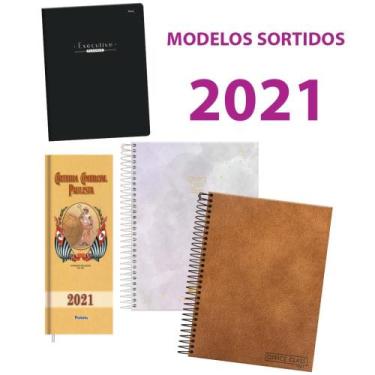 Imagem de Agenda Diversa Modelos Sortidos 2021 - Pacote com 5 Unidades - Diverso