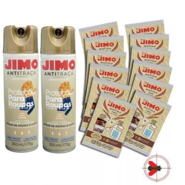 Imagem de Kit 2 Anti Traça Jimo 300ml + 12 Cartelas Anti Traça Jimo