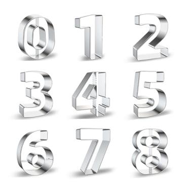 Imagem de ZDYWY Conjunto de 9 peças de cortadores de biscoito de 7,6 cm – 6 e 9 use um cortador - redondo