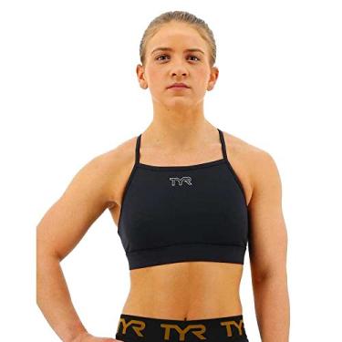 Imagem de TYR Sutiã esportivo feminino de gola alta