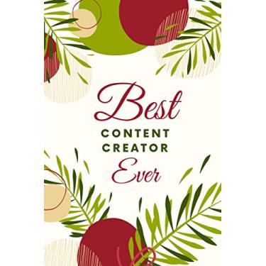 Imagem de Best Content Creator Ever: Christmas Card and Holiday Journal Gift All-In-One! / 6x9 Small Notebook For Writing/Gold Red Green Theme/Content Creator Gift