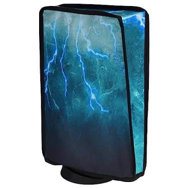 Imagem de PlayVital Dust Cover for PS5, Waterproof Console Cover, Soft Nylon, Compatible with Digital & Disc Edition - Green Storm Thunder