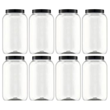 Imagem de Kit 3 Pote de Mantimentos Grande Tampa De Rosca 3,6 Litros Multiuso (Preto)