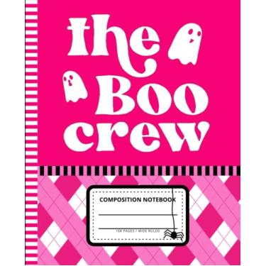Imagem de Pink Halloween Composition Notebook Wide Ruled: 7.5 x 9.25 Blank Paper / 108 Pages/Stationery Gift for Note Taking - Writing - Doodles/The Boo ... on Holiday Decor Art Pattern Theme Cover