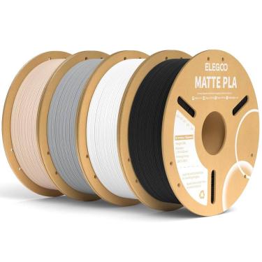 Imagem de Pacote de filamento de impressora 3D ELEGOO Matte PLA de 1,75 mm e 4 kg