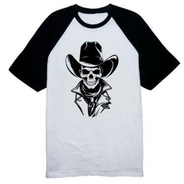Imagem de Camiseta Raglan Caveira Cowboy Face - Alearts, P