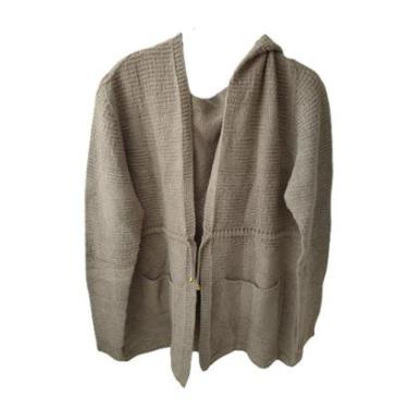 Imagem de Casaco Parka Plus Size Tricot Premium Mousse Super Grosso-Feminino