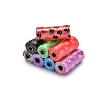 Imagem de kit 6 Rolos de Sacos de Recolha Excrementos Para Cães - saco hogiênoco