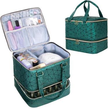 Imagem de Bolsa Organizadora de Esmaltes Uross para 42 Garrafas com Luminária de