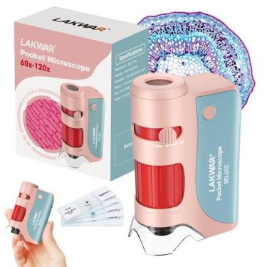 Imagem de Microscópio de Bolso LAKWAR 60x-120x - Para Crianças e Adultos