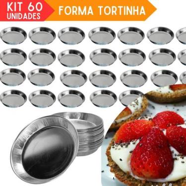 Imagem de 60 forma tortinha lisa para doces salgados torta forminha para tortinh