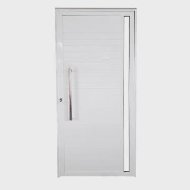 Imagem de Porta Lambril de Alumínio Direita 210 x 80cm com Visor Linha Veneza Esquadrias Bergamo