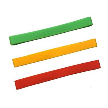 Imagem de Pacote com 3 pulseiras resistentes à força adequadas para a máquina de ginástica do braço da maravilha da parte superior do corpo