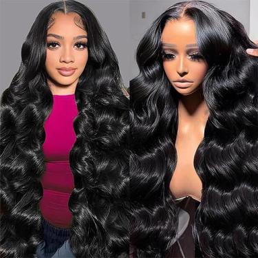 Imagem de Perucas frontais de renda, cabelo quebradiço, onda corporal, 100% cabe