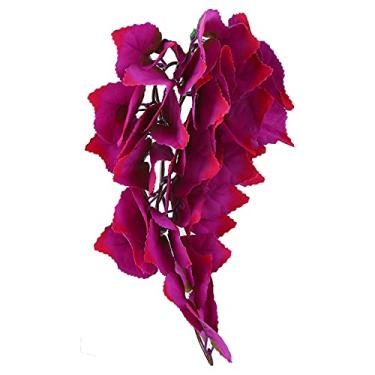 Imagem de Plantas de répteis artificiais Plástico pendurado plástico folhas decoração com o copo de sucção para répteis Terrarium peixe tanque de plástico especial verde, como mostrado na (T-1034J1)