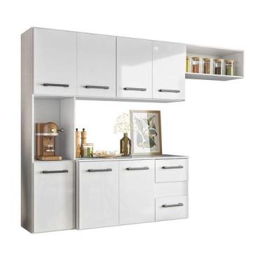 Imagem de Cozinha Suspensa Juliete 7 Portas Branco - Nicioli - Multi Móveis