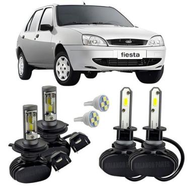 Imagem de Kit Ultra Led Farol Alto Baixo H4 Milha Fiesta 2002 A 2006 - Autovex