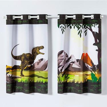 Imagem de Cortina Kids Infantil Varão Tecido Oxford 2,00M X 1,30M - Dinossauro