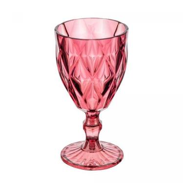 Imagem de Taça de Acrílico Diamond Vermelha 330ml Lyor