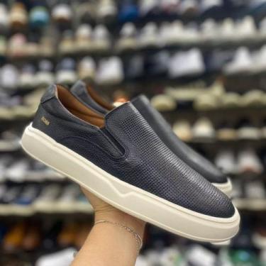 Imagem de Sapato Social Slip On Couro Legítimo Masculino Tendência Premium Sofis