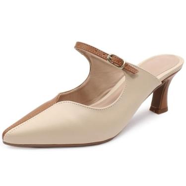 Imagem de Scarpin Mule Re&Ton Moderno Salto Baixo SC16 (Bege Marrom, BR, Adulto, Numérico, 35)