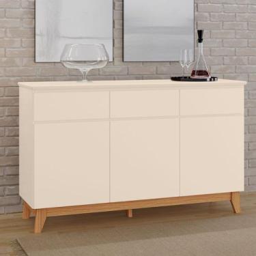 Imagem de Buffet Dubai Tuboarte 100 % MDF 3 Porta e Pés Estilo Retrô Tuboarte, O