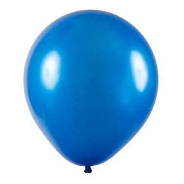 Imagem de Balão de Festa Redondo Profissional Látex Metal - Azul - Art-Latex - R