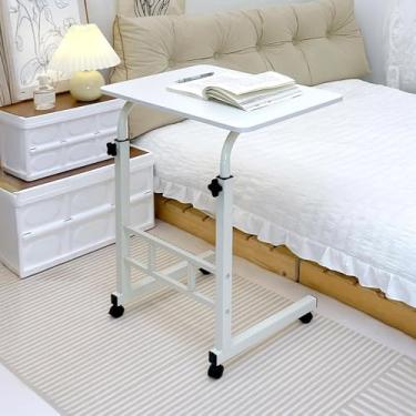 Imagem de Japard Mesa de pé pequena com rodas, mesa de pé móvel, mesa de pé portátil com rodas para caminhada, mesa de computador com altura ajustável, mesa alta