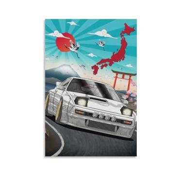 Imagem de Jdm Carro Rx7 Arte Automotiva Cartazes de Carro para Quarto Masculino Sala de Estar Quarto Decoração de Arte Estética Decoração de Parede de Carro Arte em Tela Decoração de Parede Emoldurada Sem