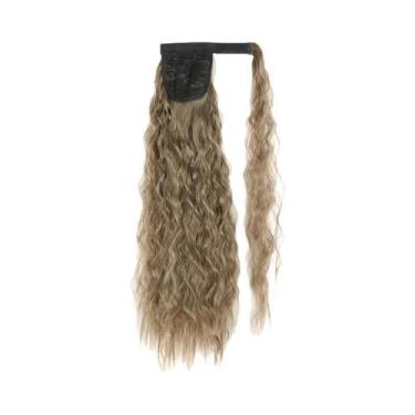 Imagem de Extensões De Cabelo Sintético Longo Ondulado Em Tom Marrom Loiro Com R