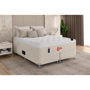 Imagem de Cama Box + Colchão Castor Queen Vitagel Euro One Face Pocket 158x198x59cm