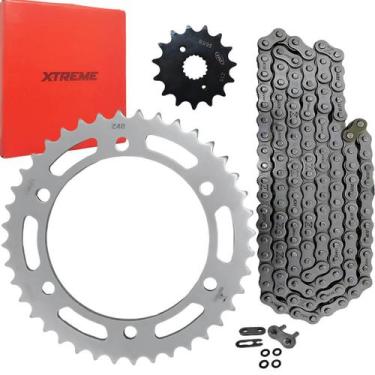 Imagem de Kit Relação Transmissão Honda Nx 400 1999 a 2009/ Nx4 Falcon 400i 2012