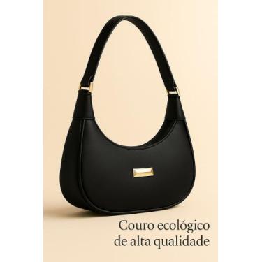 Imagem de Bolsa Feminina De Ombro Meia Lua Preto, Branca Ou Bege - Zion Shoes, P