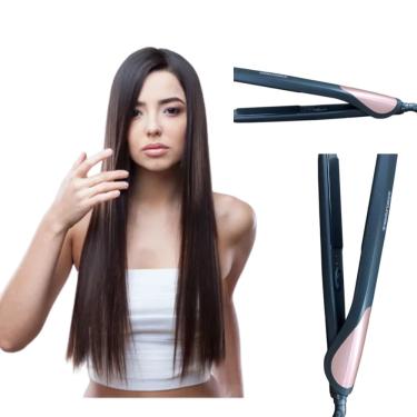 Imagem de Chapinha Prancha Alisadora Para Cabelo Profissional Portàtil 50W Bivolt 110V 220V Rosa